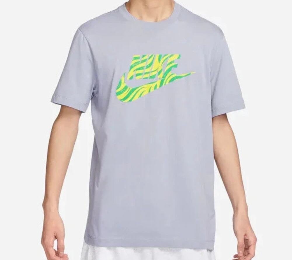 Nike T-Shirt Men's Large LIGHT PURPLE Cotton Graphic Tee Short Sleeve NWT